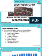 Urban Settlement Issues - Urbanisation