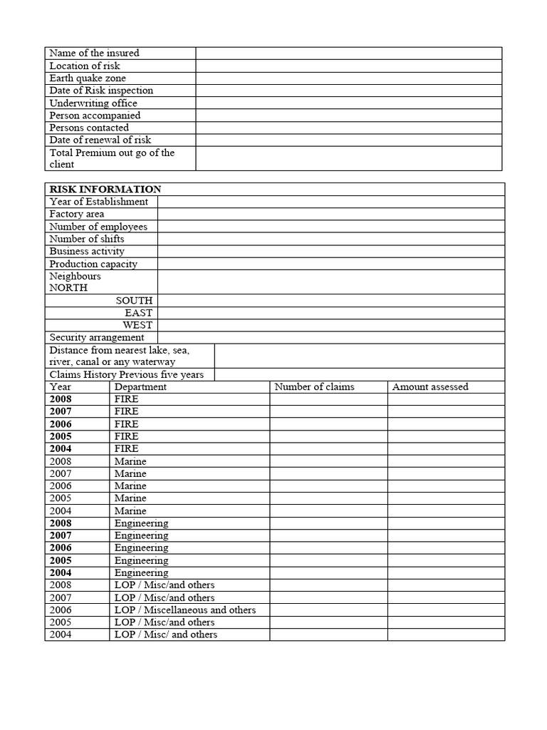 Fire Insurance Inspection Report | PDF | Fire Sprinkler System | Fires