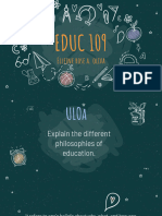 T1 - EDUC 109 - Philosophies of Education