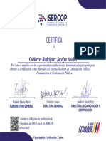 Gutierres Rodriguez Jocelyn Anabel .: Inscrito en El Registro de Certificación de Operadores Del SNCP Con El No. SERCOP
