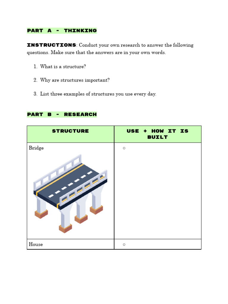 (Template) Science - Structures 1 | PDF