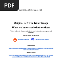 Original Jeff The Killer Image - What We Know and What We Think