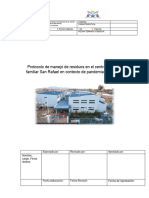 Protocolo de Manejo de Residuos en El Centro de Salud Familiar San Rafael en Contexto de Pandemia COVID