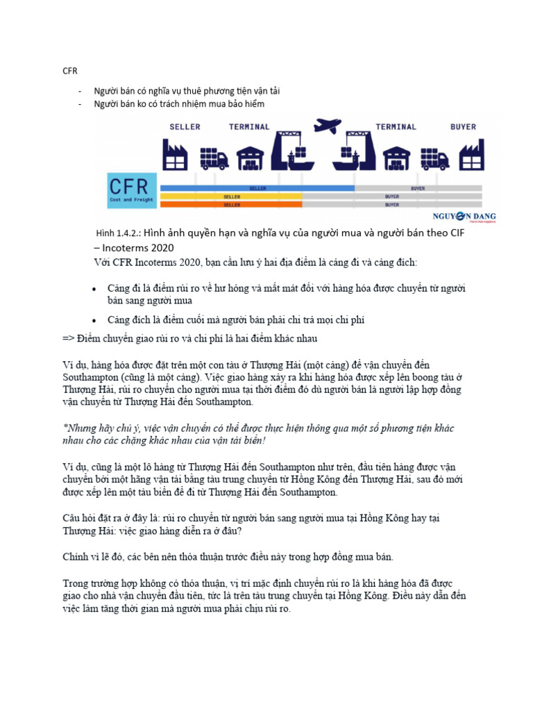 CFR-CIF_Incoterms 2020 | PDF