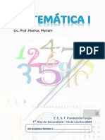 Cuadernillo de Matematica 1er Ao Ciclo Lectivo 2024