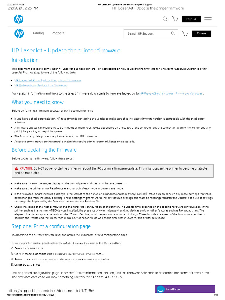 Hp laserjet update the printer firmware hp support download free