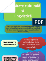 Diversitate Culturala Si Lingvistica