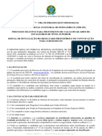 TRE PE Edital de Divulgacao Do Resultado Provisorio e Convocacao para o Desempate Do Processo Seletivo 2024