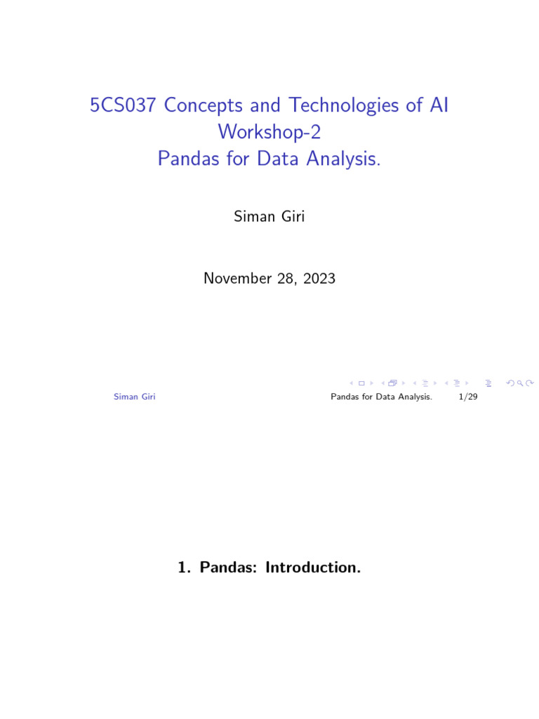 5CS037 WS02 PandasForDataAnalysis | PDF | Computer Programming | Computing