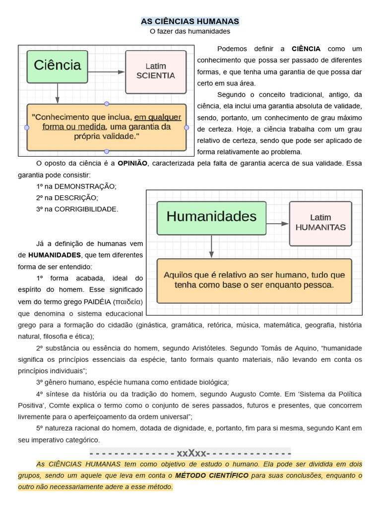 O Essencial das Ciências Humanas | PDF | Método científico | Science
