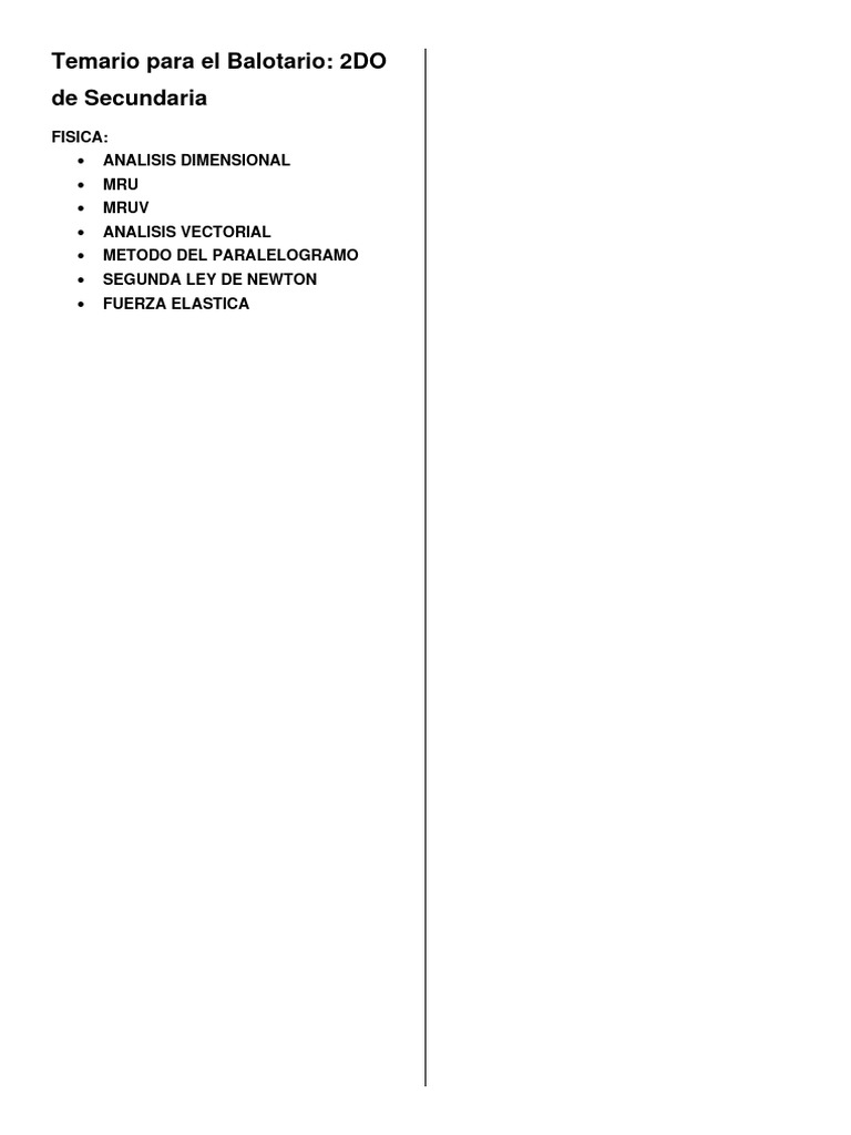 Ultimo Balotario 2do Secundaria | PDF