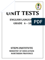 Grade 6 - 10 English Unit Tests - Steps-1