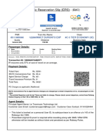 Electronic Reservation Slip (ERS) : 8511985068 12268/Mmct Duronto Exp Ac 3 Tier Economy (3E)