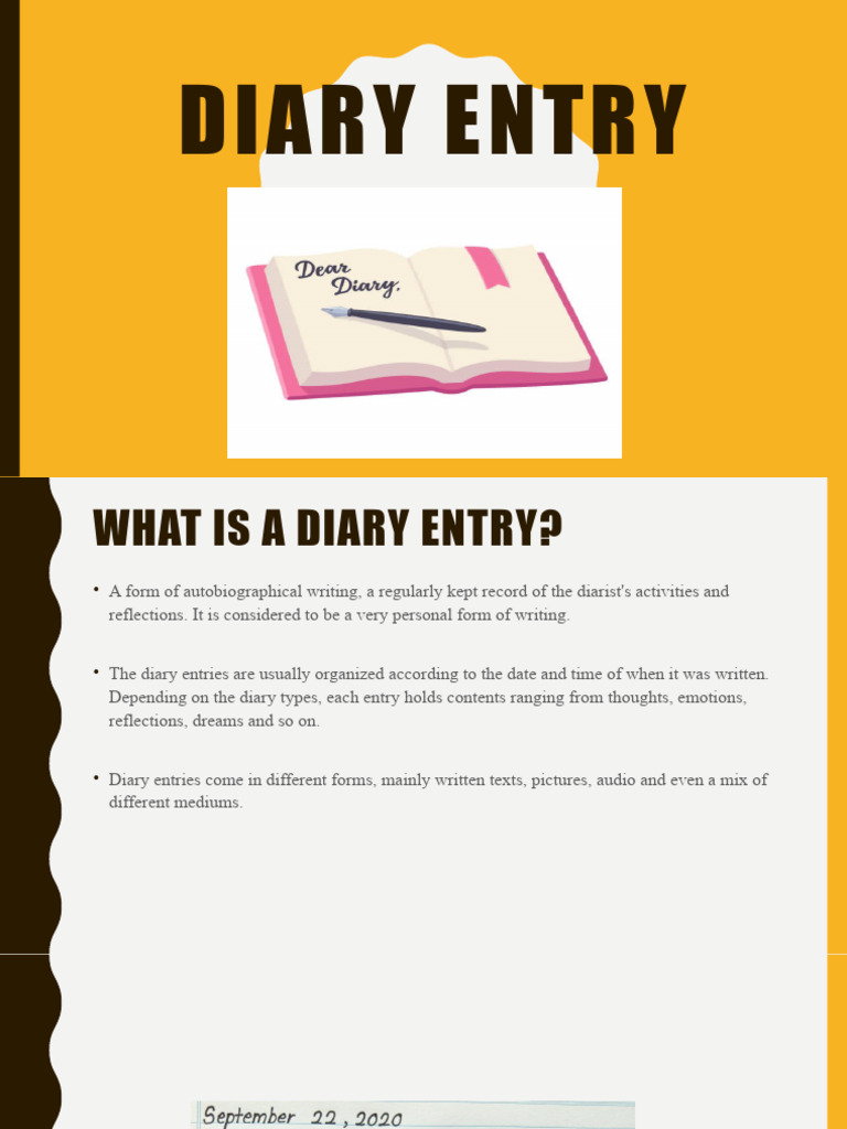 Diary Entry Presentation | PDF | Diary | Thought