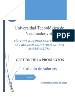 Ejecicios Cálculo de Salarios