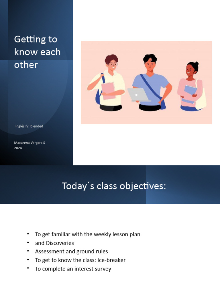 Inglés+IV Course++Intro +class+1 Part+1 2024 | PDF | Linguistics | Grammar