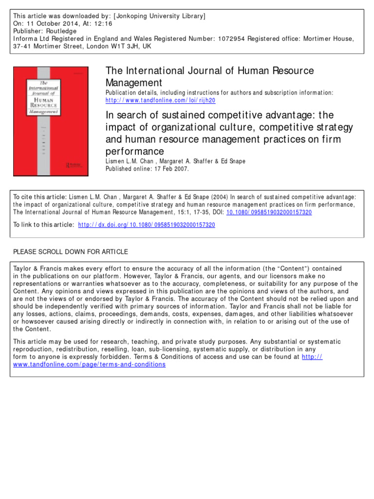 Article For Individual Review | PDF | Performance Appraisal | Strategic ...
