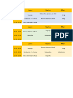 Horarios para El Primer Ciclo