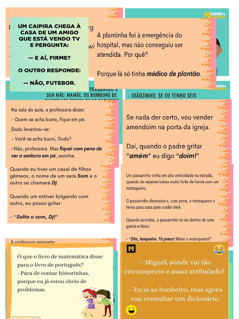 Piadas Para Roda De Leitura Pdf