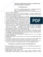 Rergulamentul de Organizare Si Functionare A Claselor Cu Profil Muzical-Coral Din Institutiile de Invatamint Preuniversitar