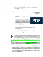 FELDFEBER Myriam y GLUZ Nora. Políticas para La Educación Básica en Argentina. Los Desafíos de La "Inclusión".