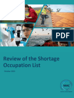 Review of Shortage Occupation