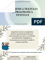 Referat Lingvistica Si Paradigma Textului