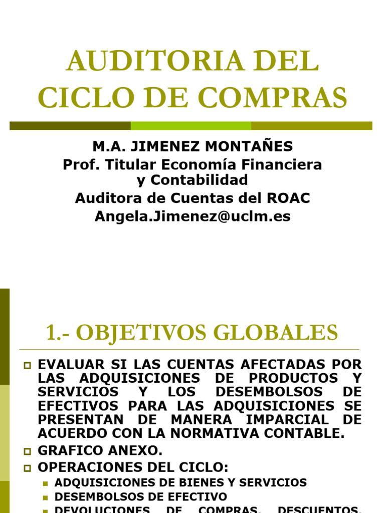 Auditoría del Ciclo de Compras y Controles | PDF | Auditoría | Contabilidad