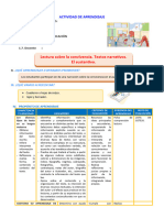 D3 A2 SESION COM. Lectura Sobre La Convivencia. Textos Narrativos.