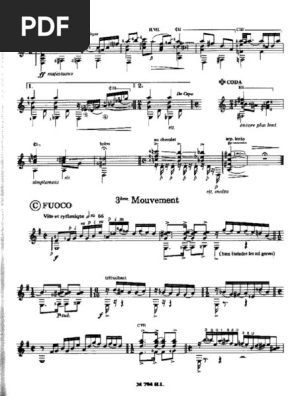 Roland Dyens 楽譜 Roland Dyens - Lettre Encore TAB | PDF | Character Encoding