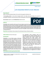 Homeopathy For Immediate Relief in Acute Ailments - ChembioPublishers-October 2018