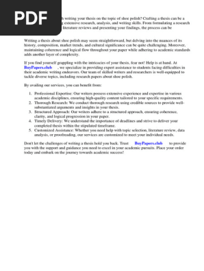 Research Paper About Shoe Polish