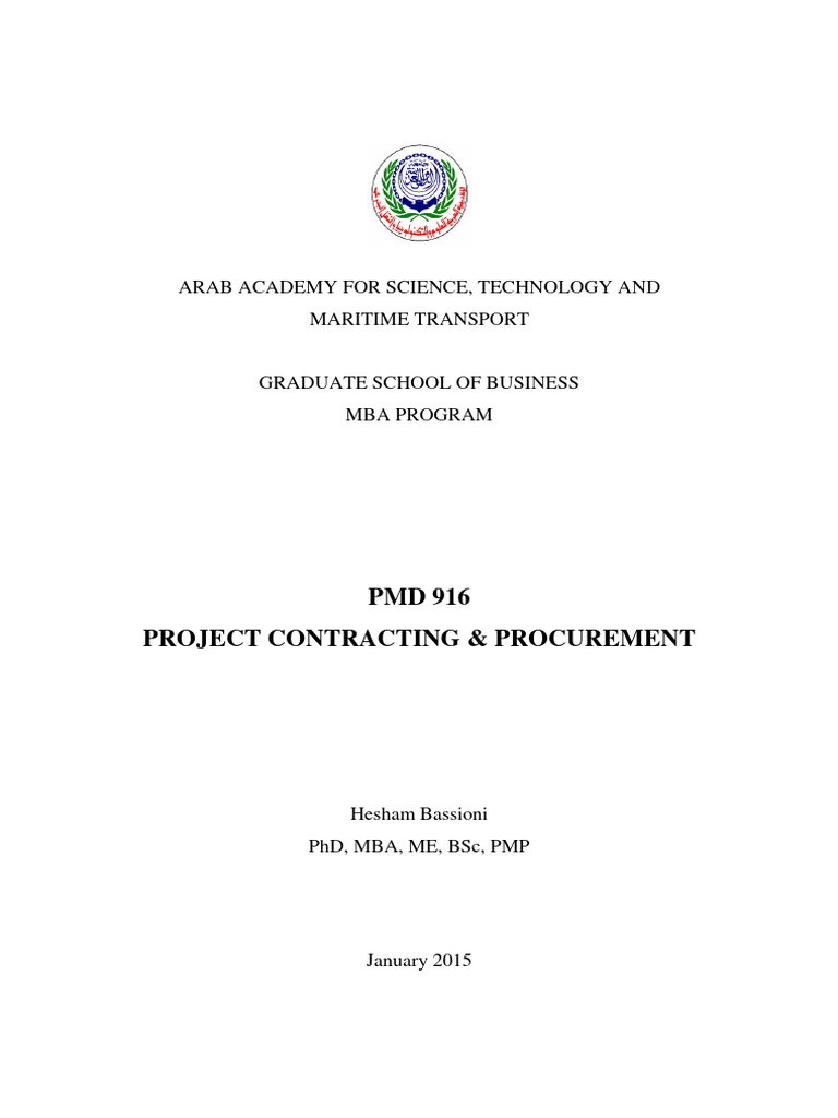 Notes Contracts & Procurement Jan2015 Cai | PDF | Procurement | Request ...