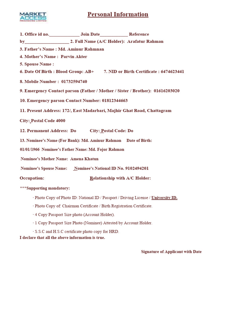 2.personal Information (MAPL) | PDF | Politics | Social Science