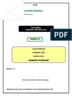 Life Sciences Grade 12 March 2024 Marking Guidelines Final