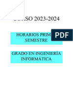 2023-24 Primer Semestre - Horarios Informatica