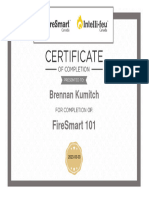 FireSmart 101 Certificate