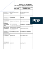 Updated Final Timetable For 2024 Second Term Unified Exams