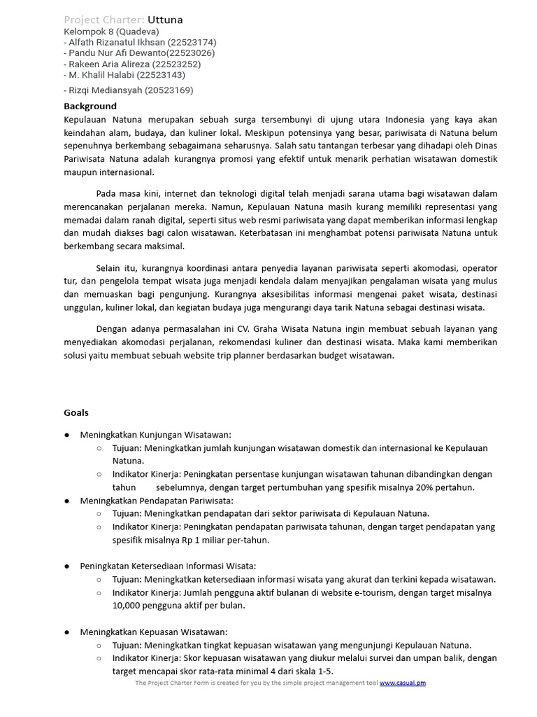 Project Charter Template | PDF