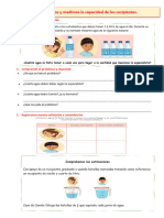 FICHA Estimamos y Medimos La Capacidad de Los Recipientes.' JUEVES 19 DE OCTUBRE