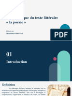 Didactique Du Texte Littéraire - Poésie