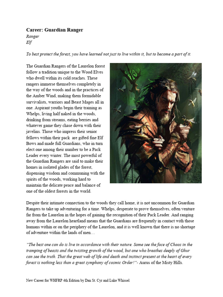 Guardian Ranger Career Overview | PDF | Elves In Fiction | Elves
