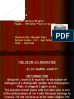 Batch:-3 Phase - I Roll No.-34 Class-12 Subject: - General English Topic: - The Death of Socrates