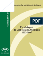 Plan Integral de Diabetes de Andalucía 2003-2007 Consejería de Salud