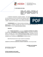 Decreto #7.560-2024 - Torna Sem Efeito Nomeação de Candidatos Nomeados em Concurso Público, para Provimento Efetivo de Cargo Público - 15-03