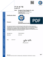 TUV-Certificate-Of-conformity-62109 Sungrow 1ph SG2.0-6.0RS-S Solar-Inverter AFCI 600Vdc 20210427 ENG