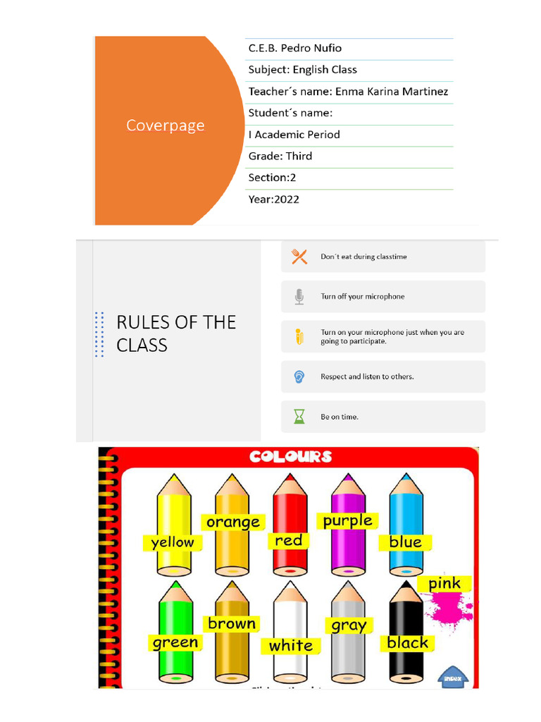 Coverpage Rules and Colors | PDF
