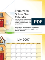 School Calendar - 2007-2008