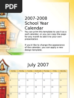 School Calendar - 2007-2008