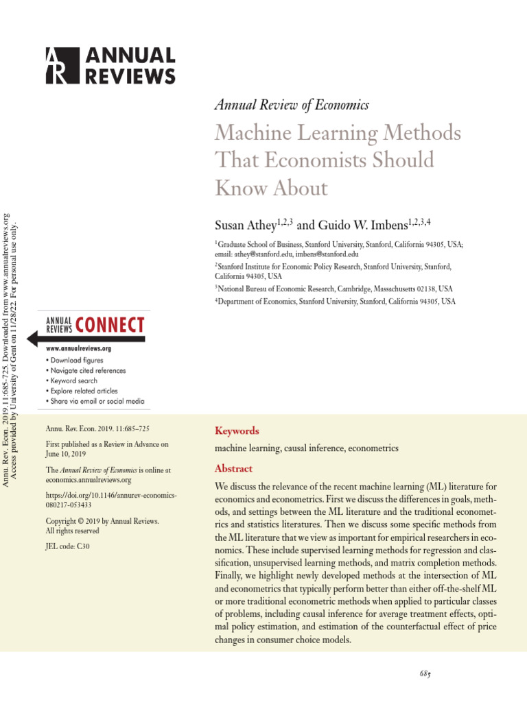 MACHINE LEARNING METHODS THAT ECONOMISTS SHOULD KNOW ABOUT visual data 2